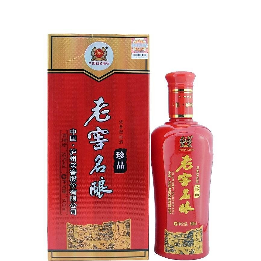 四川瀘州老窖名釀6年紅瓶口感濃香型52度白酒500ml單瓶裝