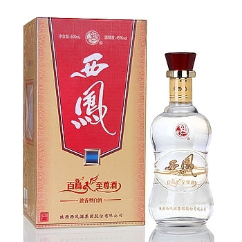 陜西西鳳酒百鳥至尊酒口感濃香型45度白酒500ml單瓶裝