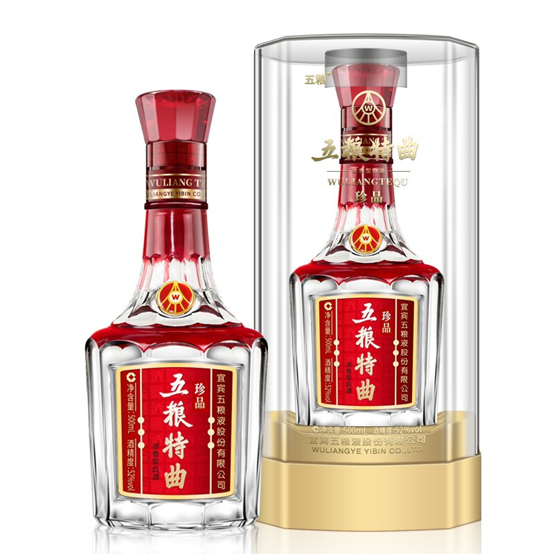 五糧液特曲珍品口感濃香型52度白酒500ml單瓶裝