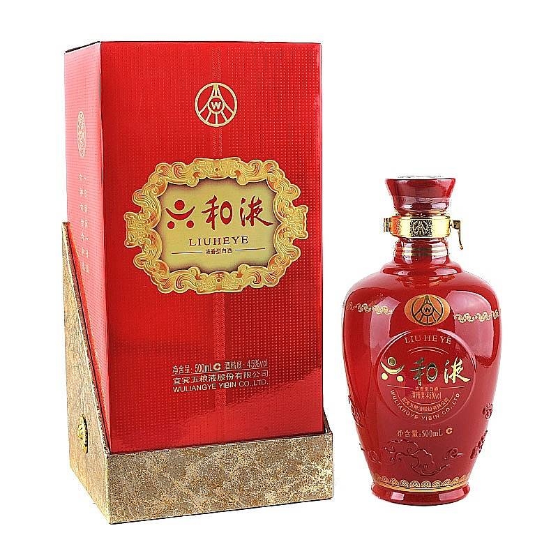 五糧液六和液口感濃香型45度白酒500ml單瓶裝