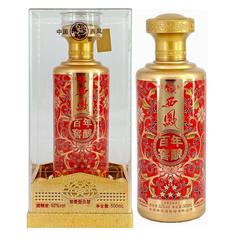 陜西西鳳酒百年窖釀六星口感濃香型52度白酒500ml單瓶裝