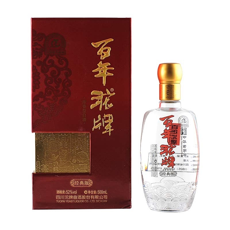 四川沱牌舍得集團百年沱牌經(jīng)典版口感濃香型52度白酒500ml單瓶裝