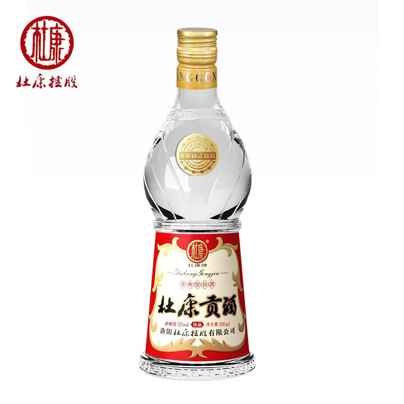 杜康白酒貢酒佳品口感濃香型52度白酒500ml單瓶裝