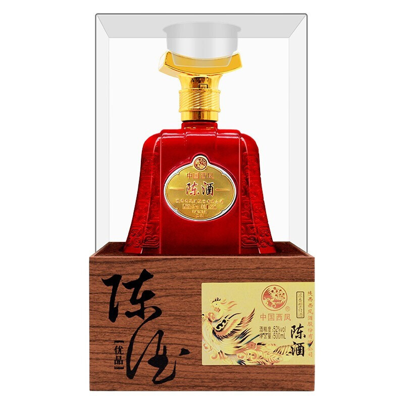 陜西西鳳酒陳酒優(yōu)品口感濃香型50度白酒500ml單瓶裝