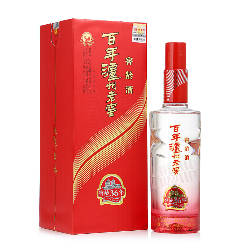 瀘州老窖52度36年窖齡濃香型白酒500ml單瓶裝