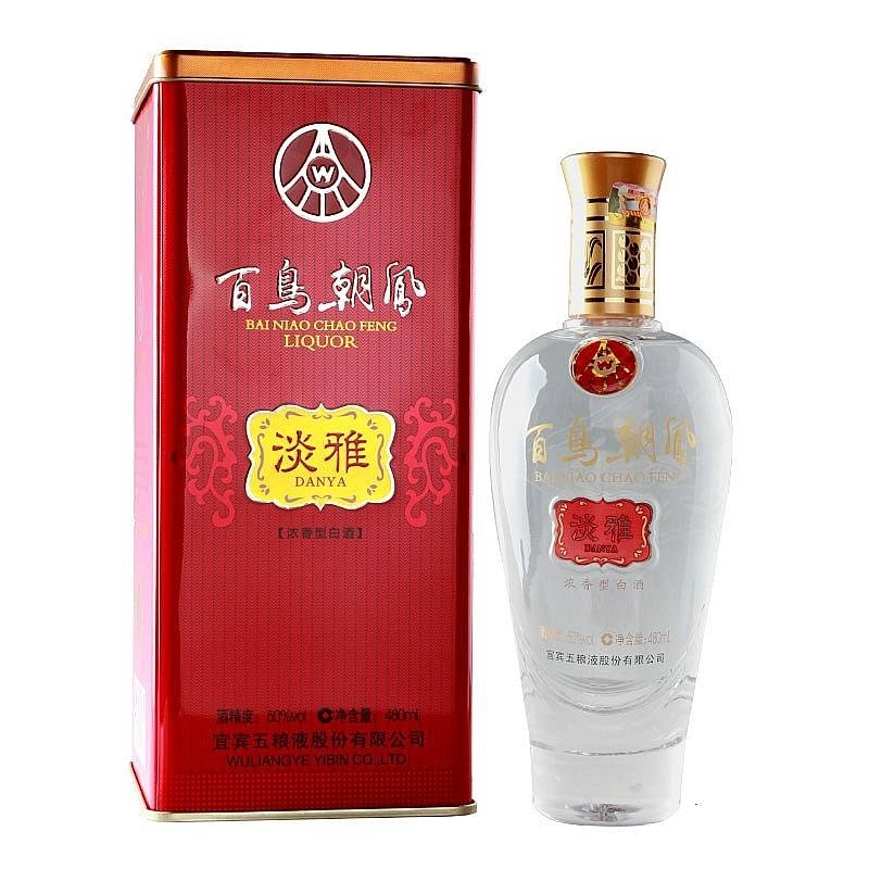 五糧液百鳥朝鳳淡雅口感濃香型50度白酒480ml單瓶裝
