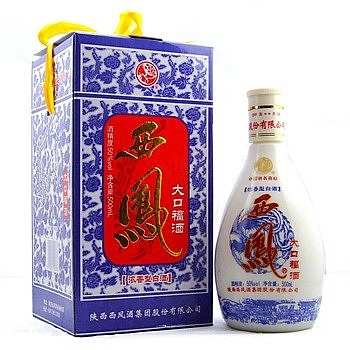 陜西西鳳酒大口?？诟袧庀阈?0度白酒500ml單瓶裝