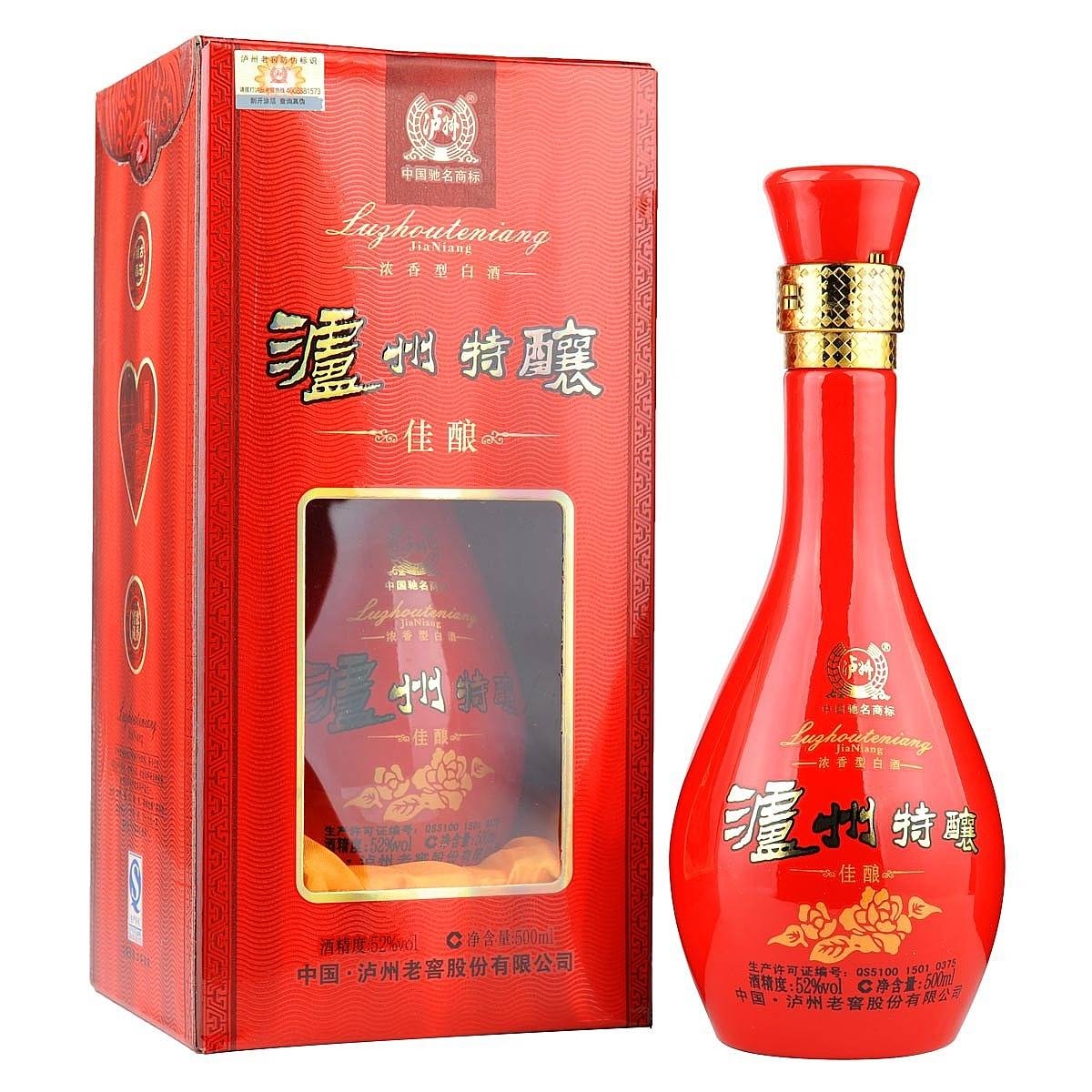 四川瀘州老窖瀘州特釀佳釀口感濃香型52度白酒500ml單瓶裝