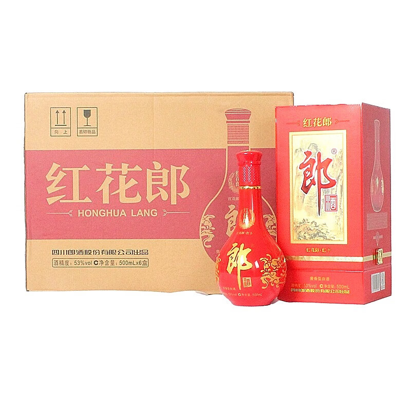 四川郎酒2019年红花郎10年口感酱香型53度白酒500ml价格图表-[口感评测