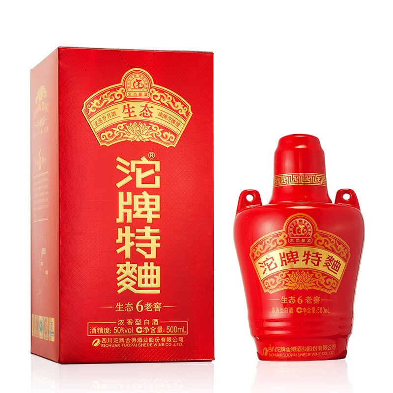 沱牌舍得50度特曲生態(tài)老窖6濃香型白酒500ml單瓶裝