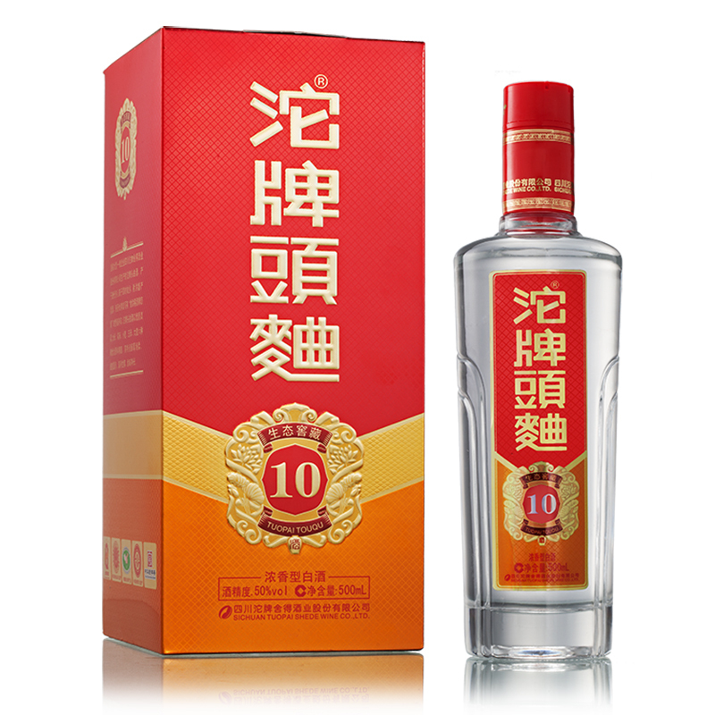 四川沱牌舍得集團(tuán)沱牌頭曲生態(tài)窖藏10口感濃香型50度白酒500ml單瓶裝