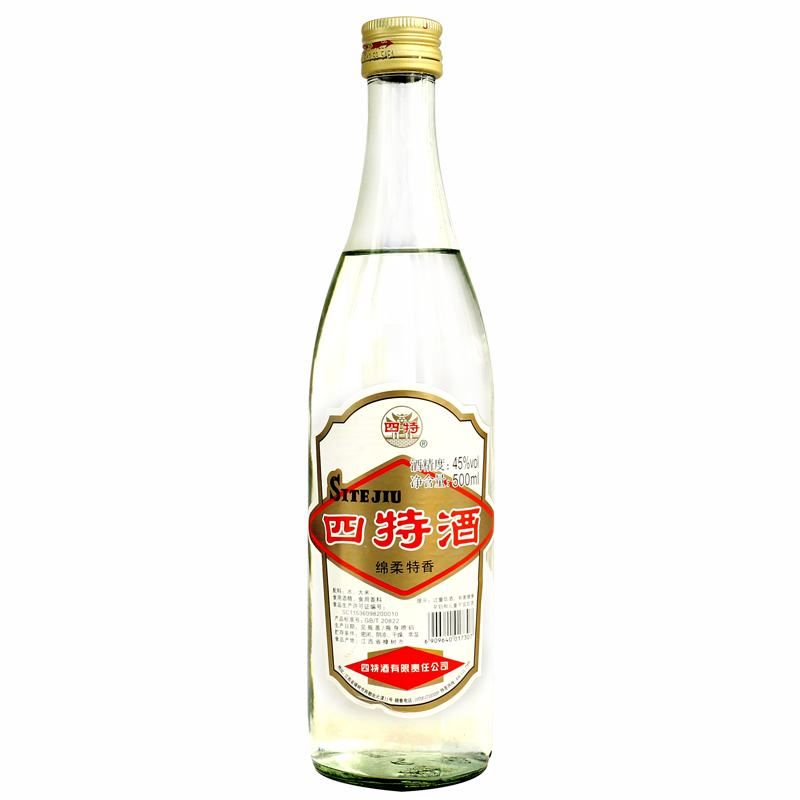 江西省四特酒蓮四光瓶45度特香型白酒500ml單瓶裝