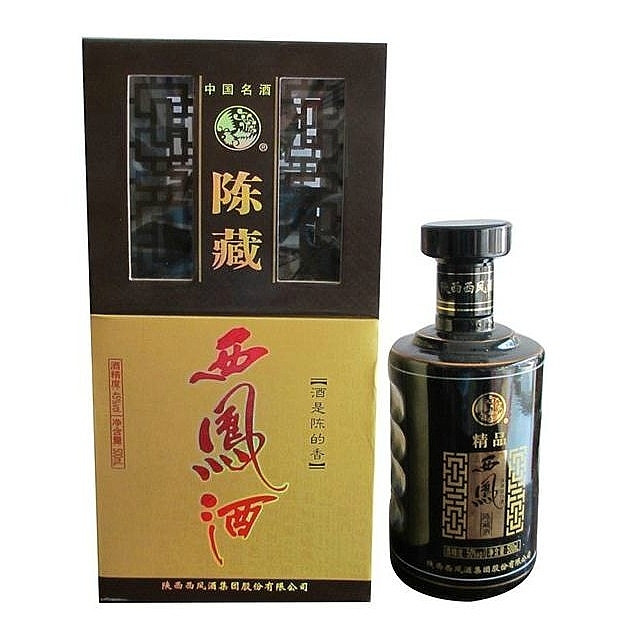 陜西西鳳酒陳藏黑瓶口感綿柔鳳香型52度白酒500ml單瓶裝