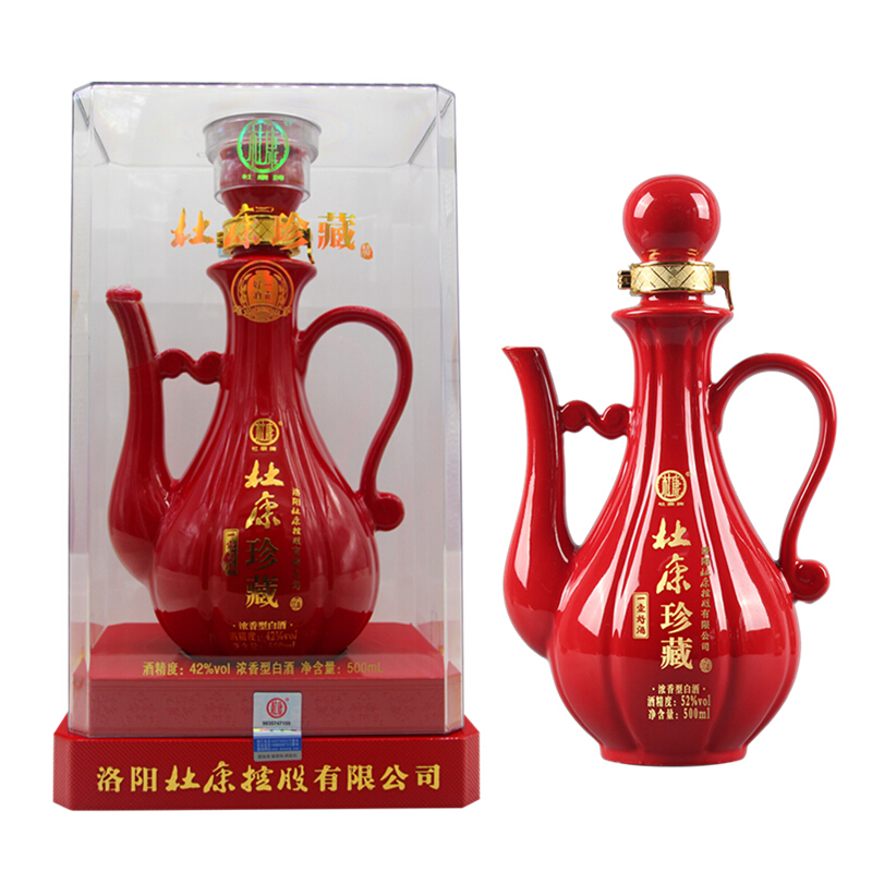 杜康酒珍藏一壺好酒15年原漿白酒52度口感濃香型白酒500ml單瓶裝