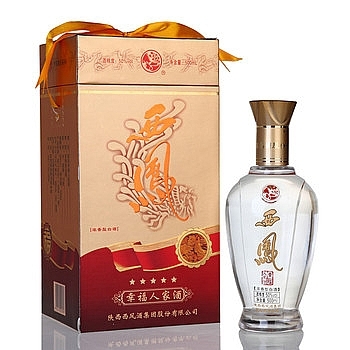 陜西西鳳酒幸福人家酒口感濃香型50度白酒500ml單瓶裝