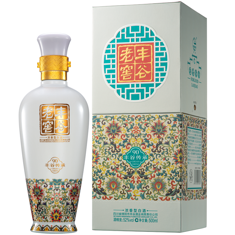 四川豐谷酒業(yè)豐谷老窖傳承90 52度濃香型500ml