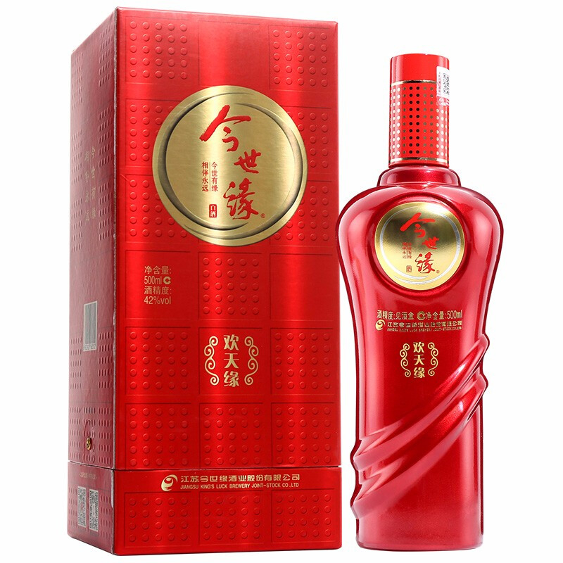 今世緣酒業(yè)歡天緣42°度濃香型500ml單瓶裝