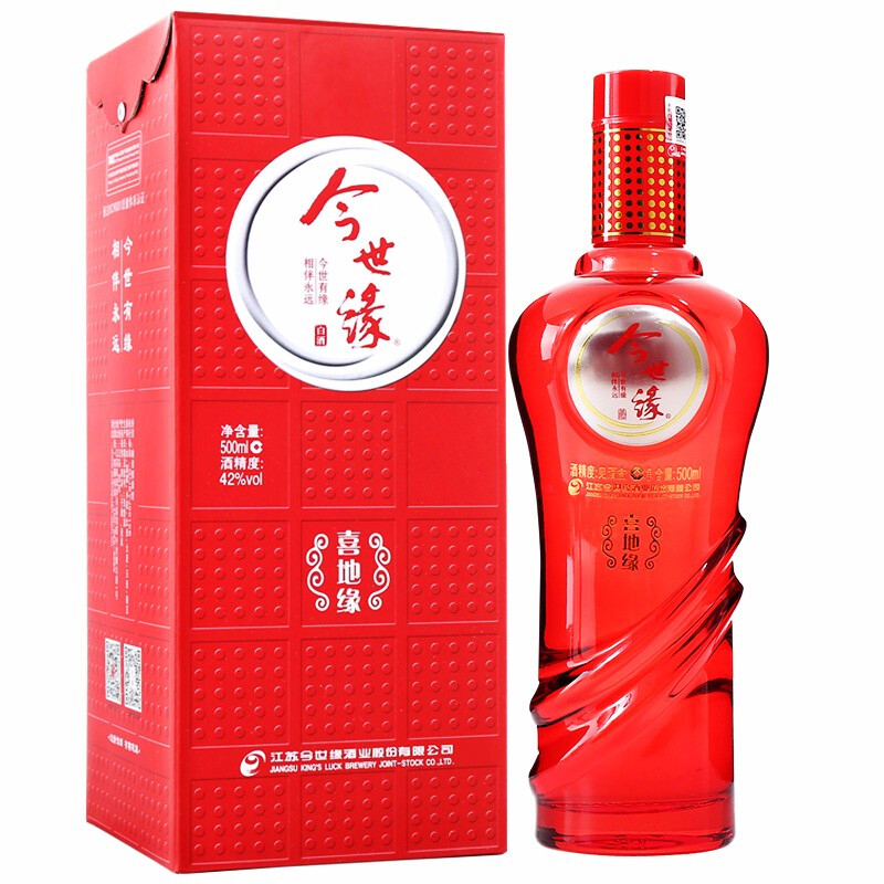 今世緣酒業(yè)喜地緣42°度濃香型500ml單瓶裝