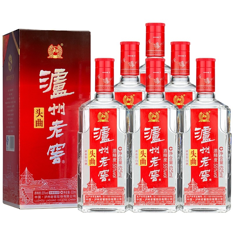 瀘州老窖頭曲暢享中國60年55度濃香型白酒625ml
