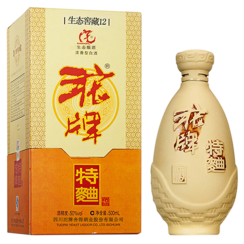 沱牌舍得生態(tài)窖藏12沱牌特曲50度濃香型500ml單瓶裝